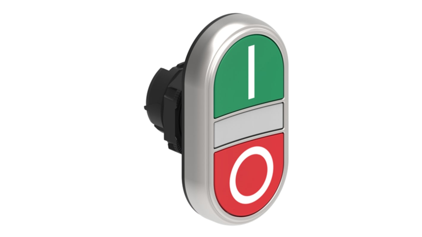 Pulsante Lovato LPCBL7123 a ritorno a molla, attuatore bianco, diametro foro 22mm, grado di protezione IP66/IP67/IP69K.