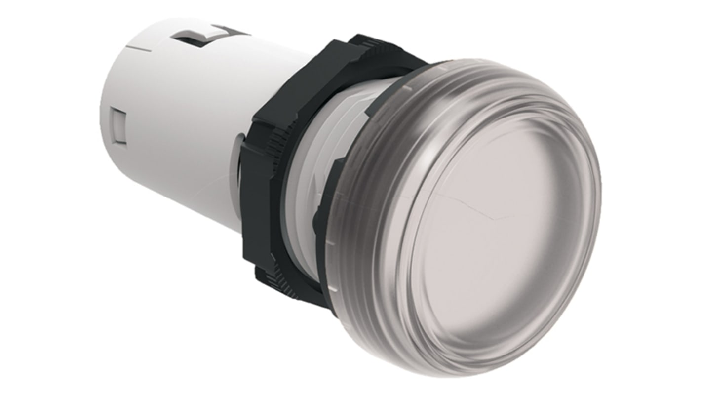 Spia LED Lovato LPMLF7, montaggio a pannello 22mm, grado di protezione IP66/IP67/IP69K, tensione 110V, forma rotonda.