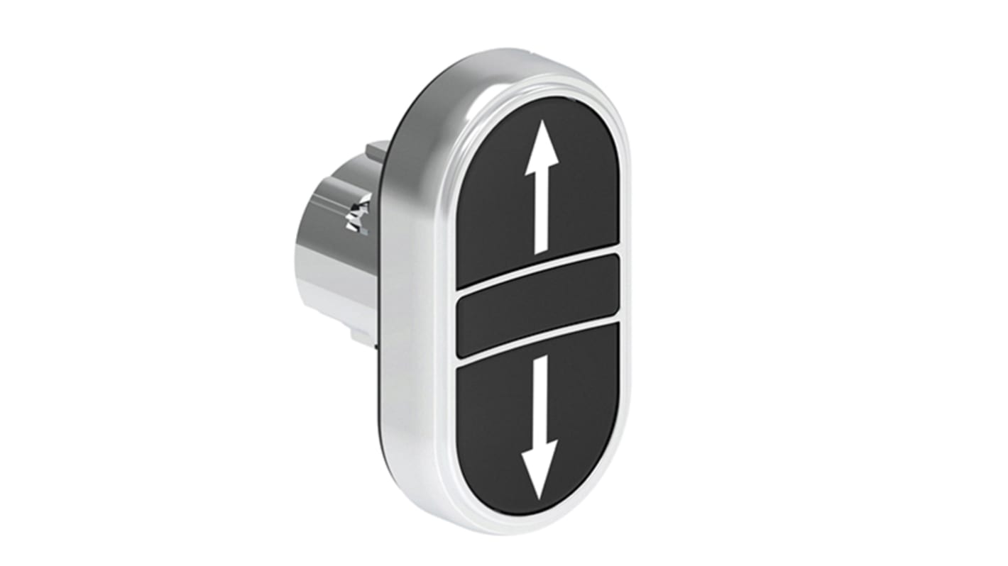 Attuatore pulsante Lovato LPSB7191, indicatore bianco, due pulsanti a filo, grado di protezione IP66/IP67/IP69K, foro 29.5 mm.