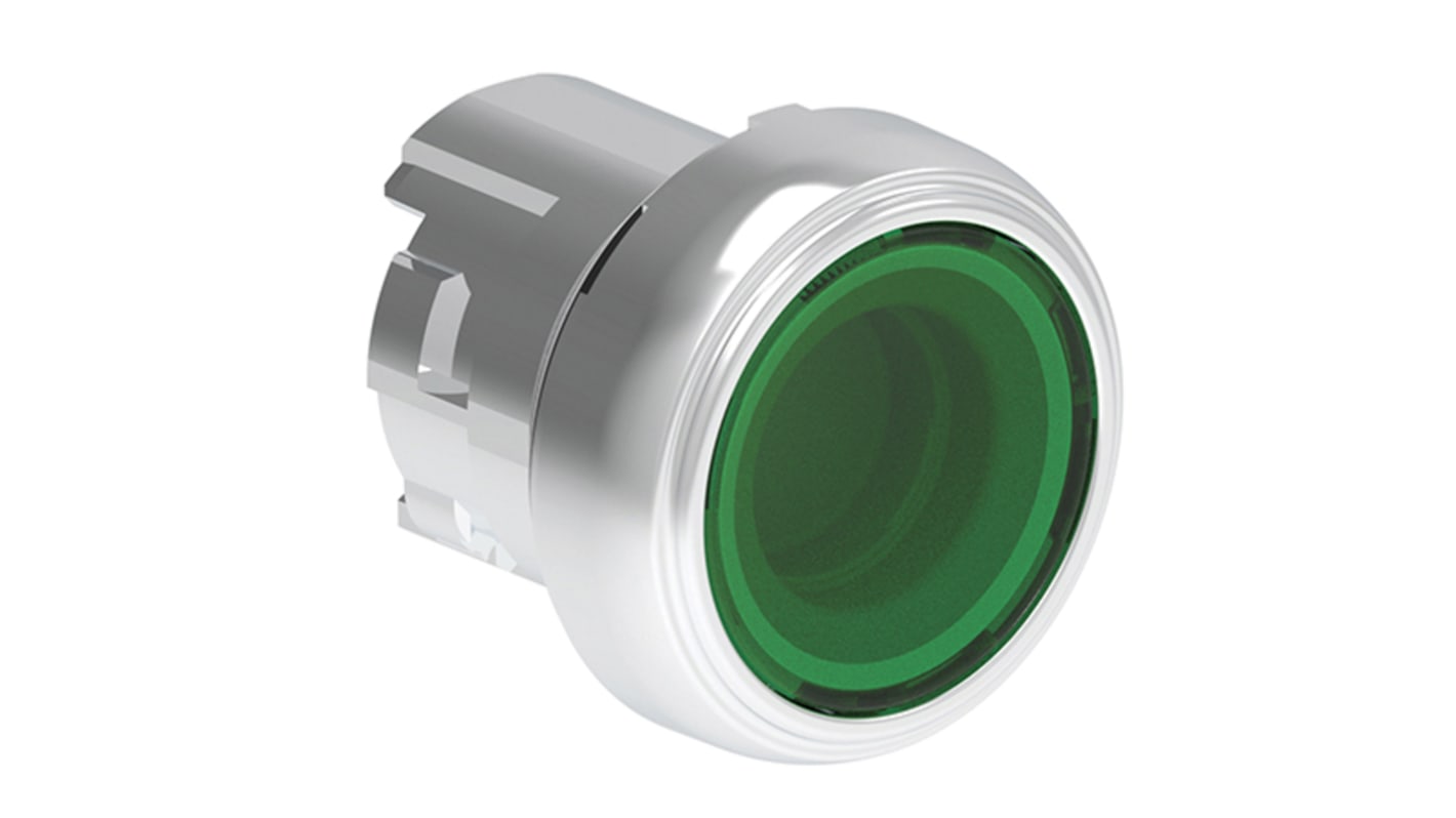 Pulsante Lovato LPSBL103, tipo instabile, rotondo verde, diametro foro 22 mm, grado di protezione IP66/IP67/IP69K.