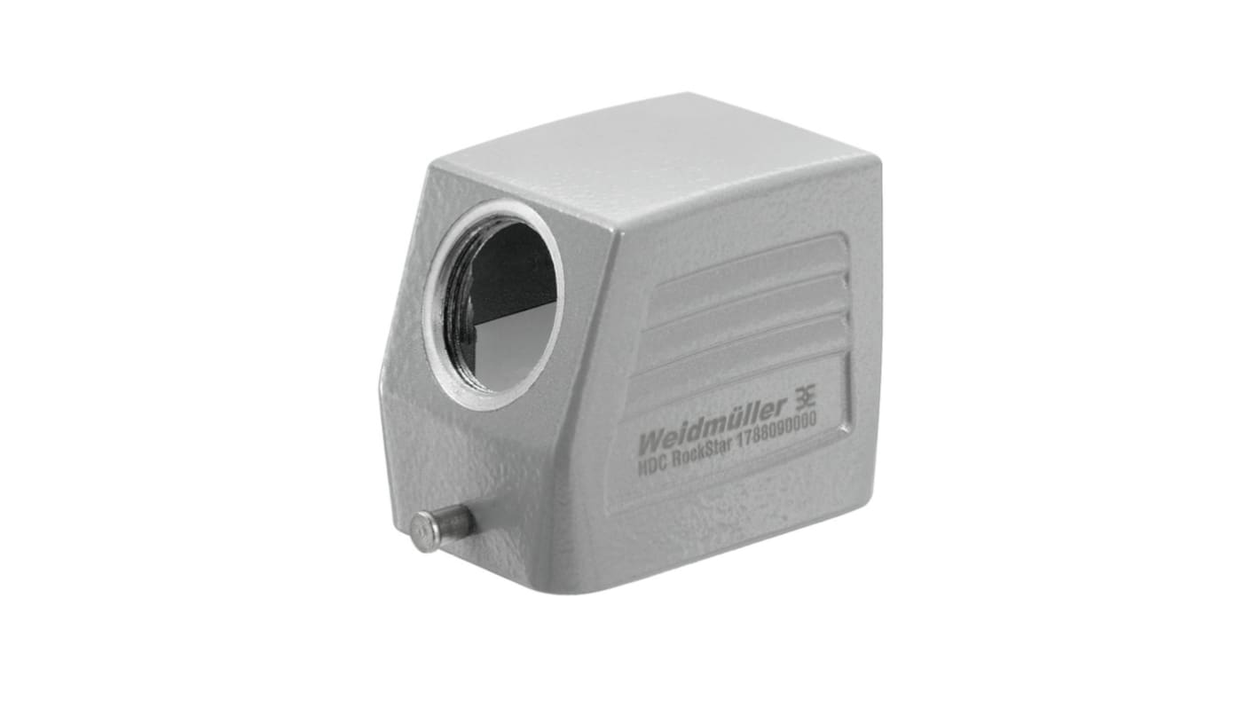 Calotta connettore PG16 per cavo laterale IP65 Weidmüller 1652520000: lega pressofusa resistente alla corrosione, etichetta laser per identificazione rapida.
