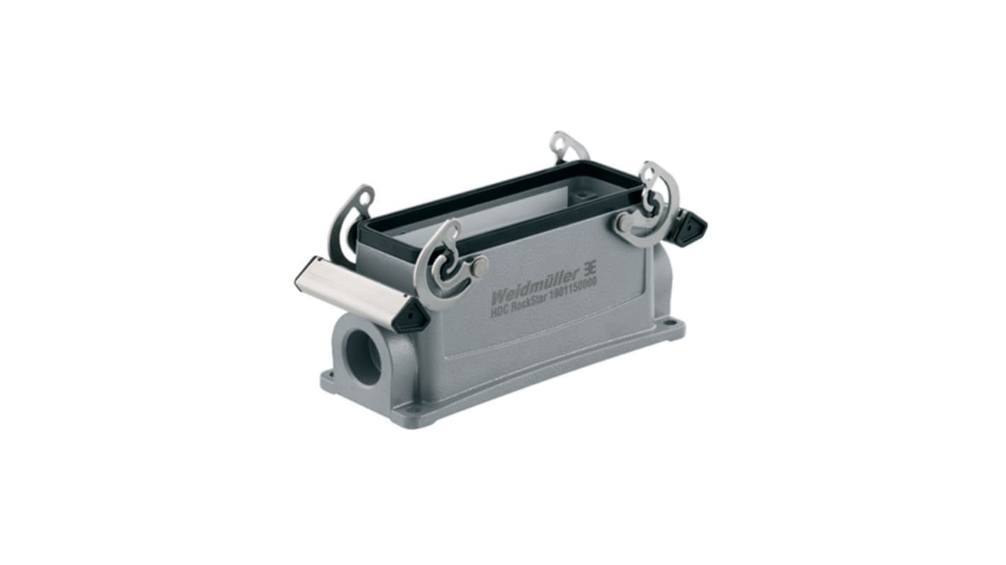 Contenitore connettori industriali Weidmüller PG21, acciaio inox, IP65, RAL 7035 - Cod. 1661510000. Sigillatura multistrato, resistente a corrosione e impatti. Etichetta laser per identificazione rapida.