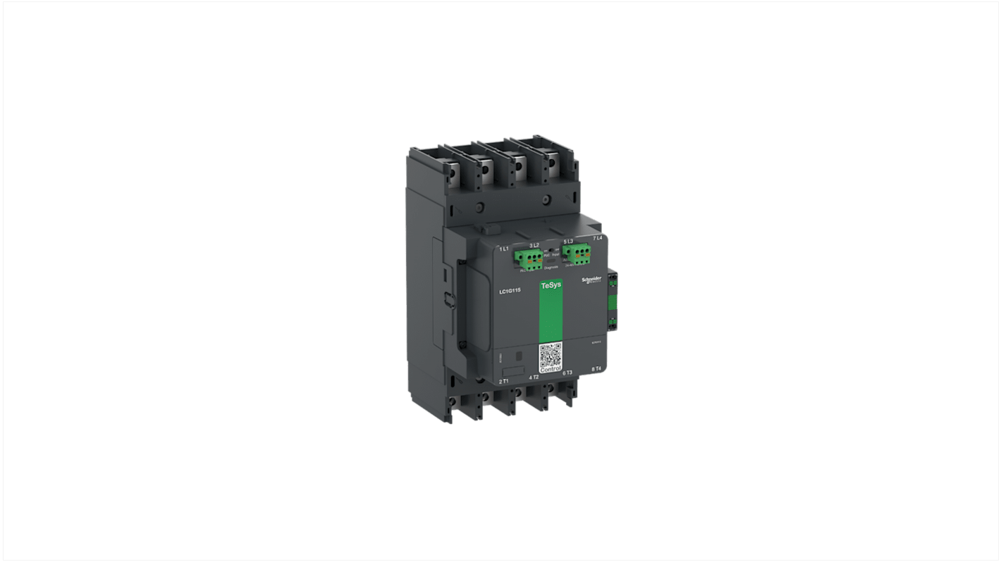 Contattore Schneider Electric LC1G1854LSEA, 4 poli, 305 A, tensione bobina 200-500 V, grado di protezione IP2X.