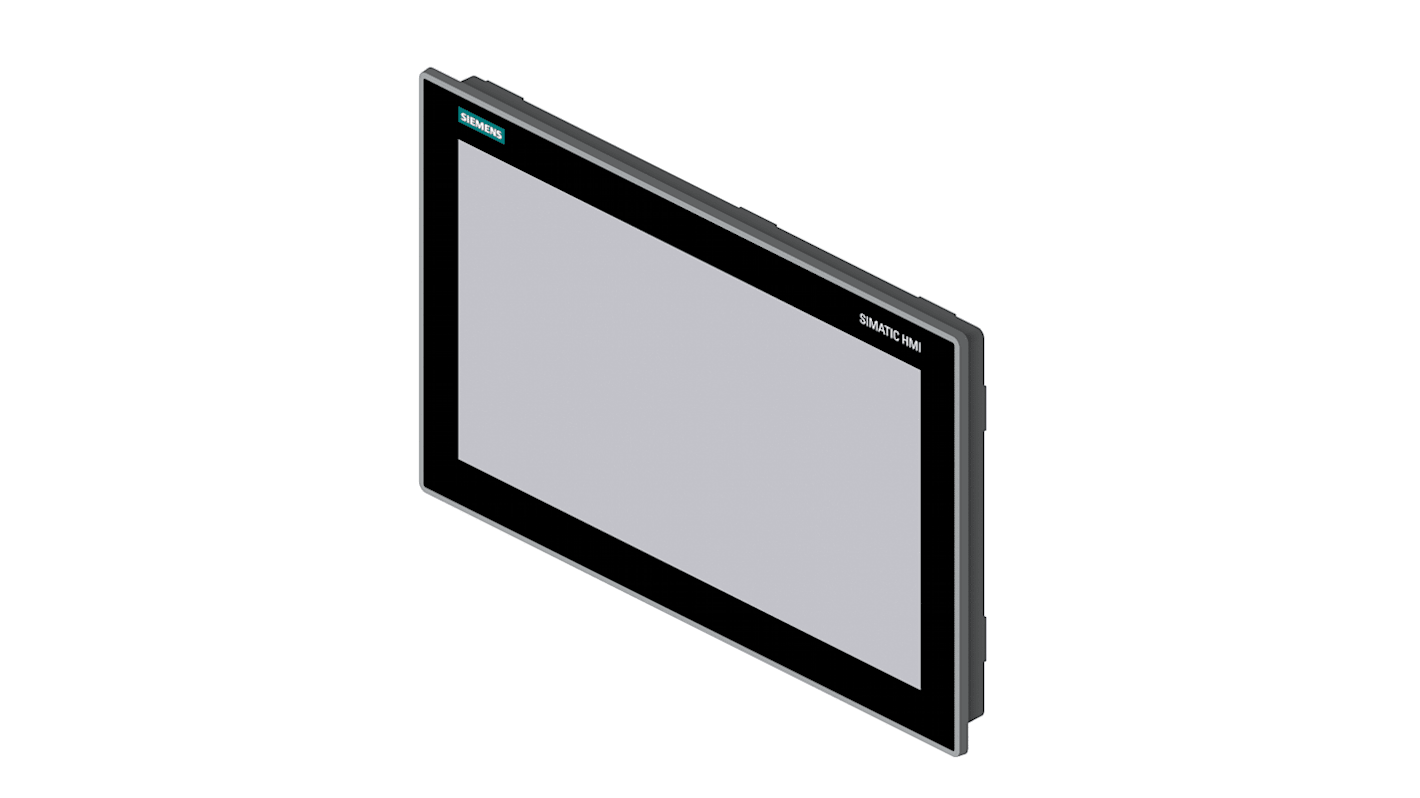 Siemens 6AV78622BD000AA, pannello IFP1500 Basic da 15" con display TFT, risoluzione 1366 x 768, interfacce DisplayPort e VGA.