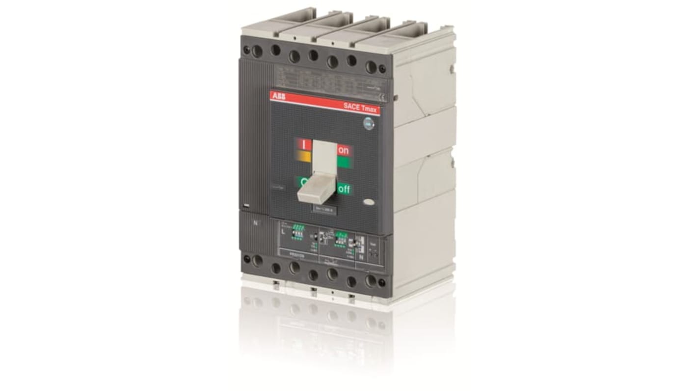 Interruttore automatico MCCB fisso ABB, 250 A, 690 V CA, 4 poli, dimensioni 140x205x103,5 mm, codice 1SDA054062R1.