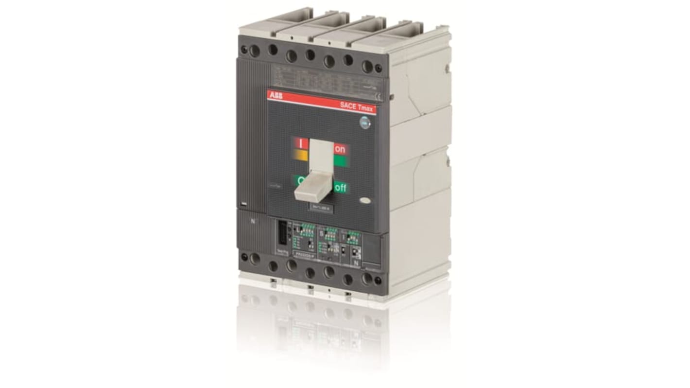 Interruttore automatico MCCB ABB, 100 A, 690 V, montaggio fisso, 4 poli, dimensioni 140x205x103,5 mm. Codice 1SDA054111R1.