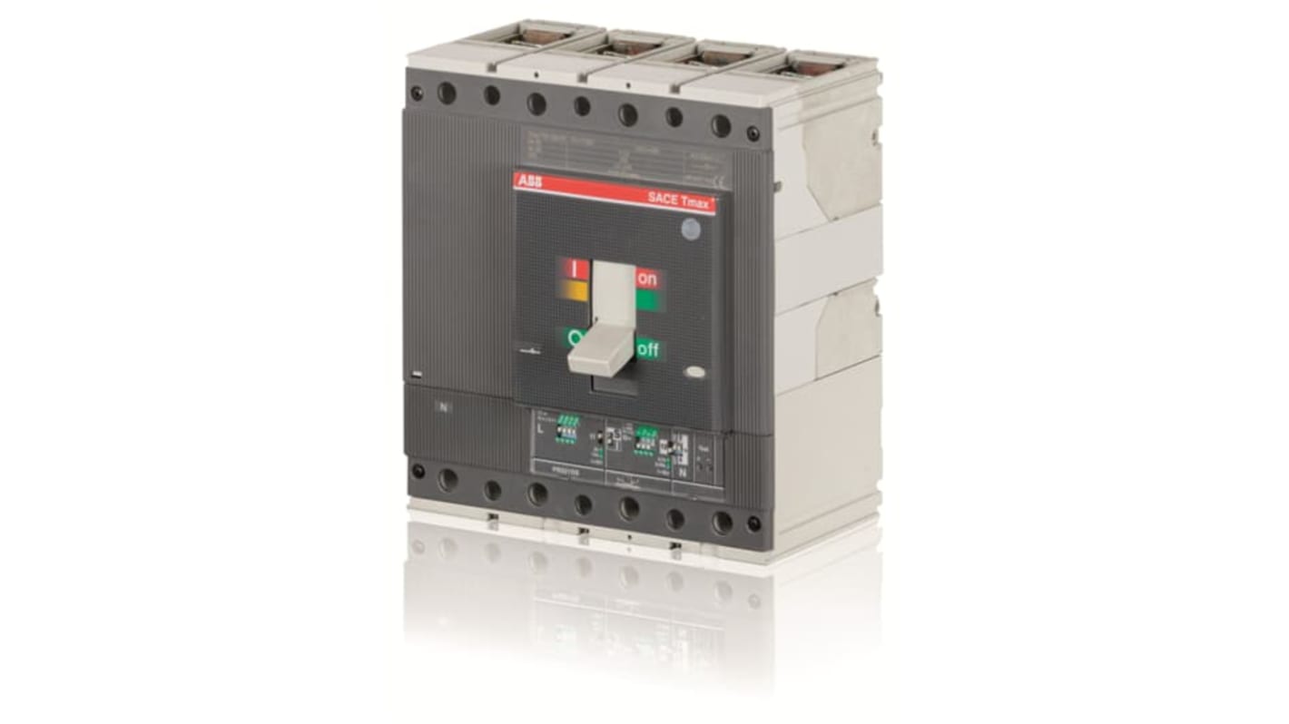 Interruttore automatico MCCB fisso ABB, 400 A, 690 V CA, 4 poli, dimensioni 186x205x103,5 mm, codice 1SDA054391R1.