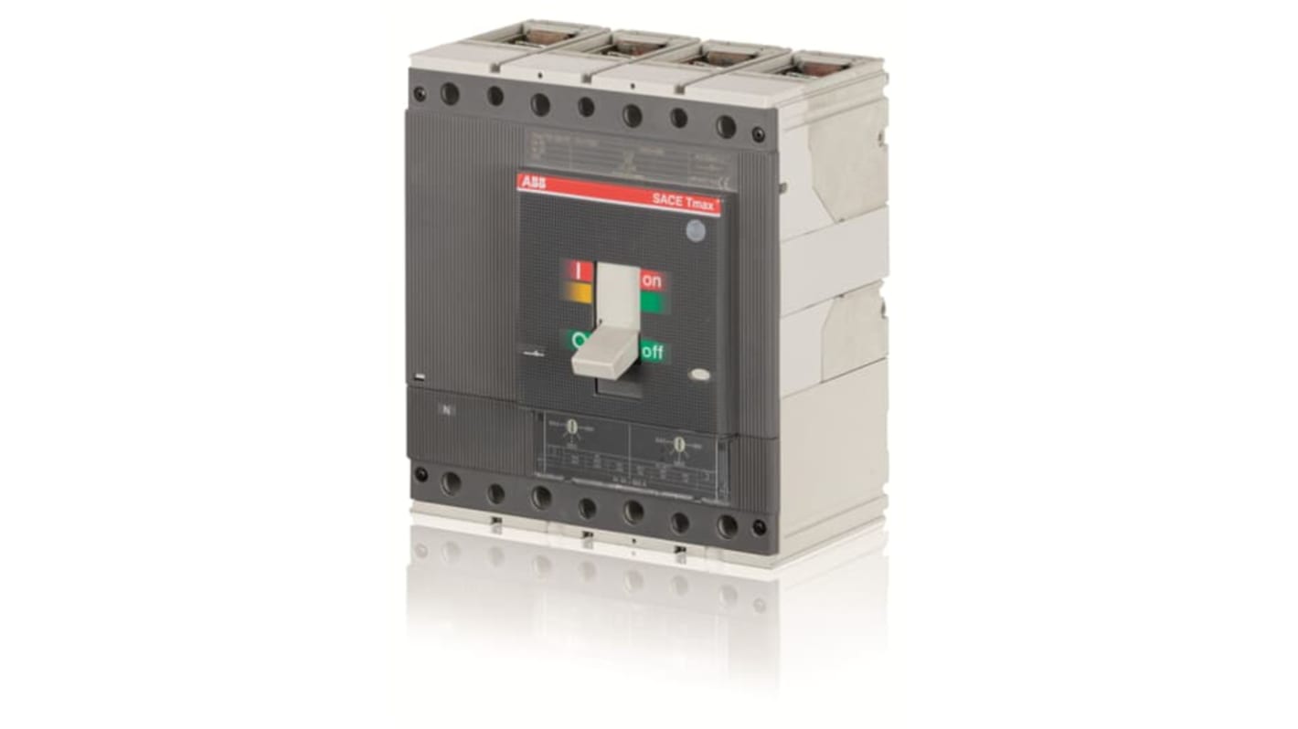 Interruttore automatico MCCB ABB, 4 poli, 500 A, montaggio fisso, dimensioni 186x205x103,5 mm, codice 1SDA054489R1.