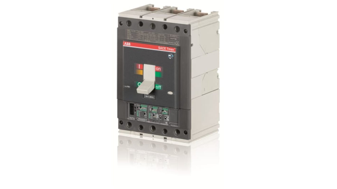 Interruttore automatico MCCB fisso ABB, tre poli, 320 A, 690 V CA, dimensioni 140x205x103,5 mm, durata elettrica 7000 cicli.