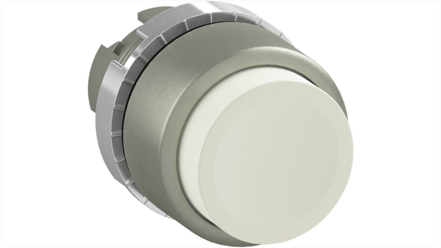 Pulsante instabile a fungo ABB 1SFA184017R9005, attuatore esteso, rotondo, bianco, grado di protezione IP66.