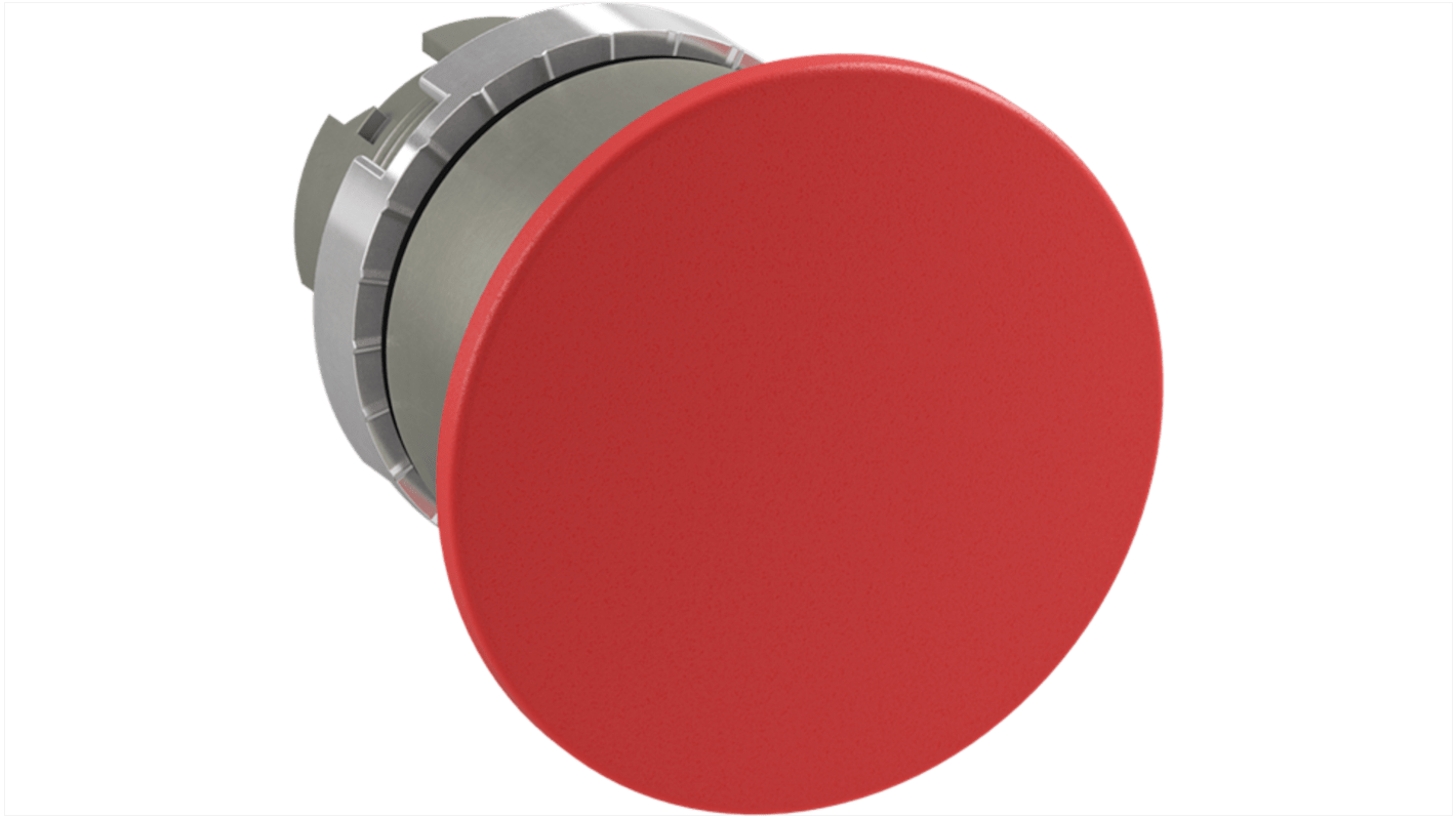 Pulsante instabile ABB 1SFA1, attuatore a fungo rosso da 28 mm, azione momentanea, grado di protezione IP66.
