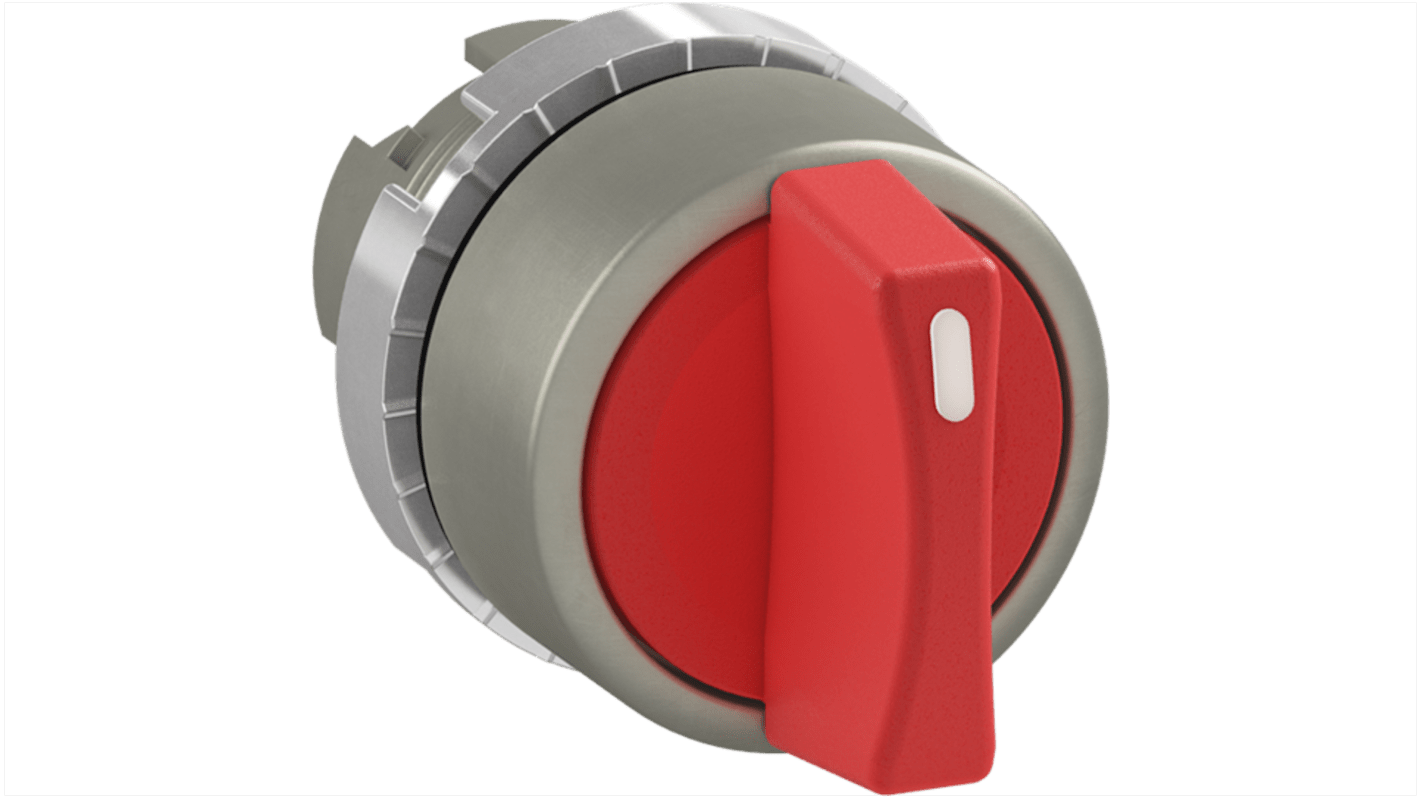 Pulsante a fungo rosso ABB 1SFA184201R9001, mantenuto, grado di protezione IP66, forma rotonda con impugnatura corta.