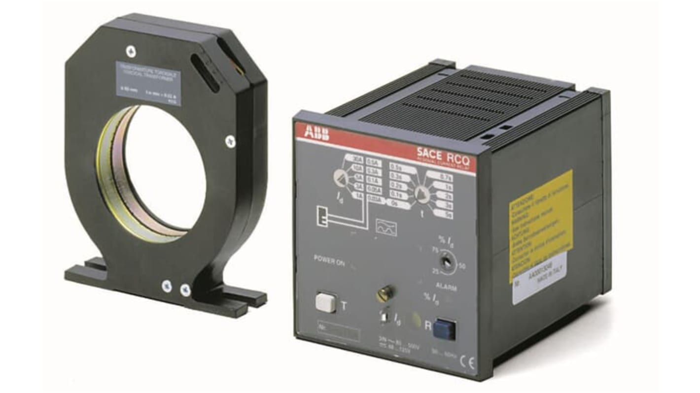 Trasformatore di corrente toroidale ABB 1SDA050543R1, dimensioni 425 x 356 x 75 mm, compatibile con Emax 2 e Tmax XT.