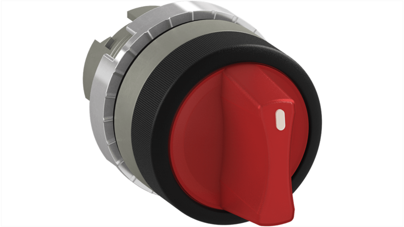 Pulsante a fungo rosso ABB 1SFA184591R9101, mantenuto, grado di protezione IP66, forma rotonda con impugnatura corta.