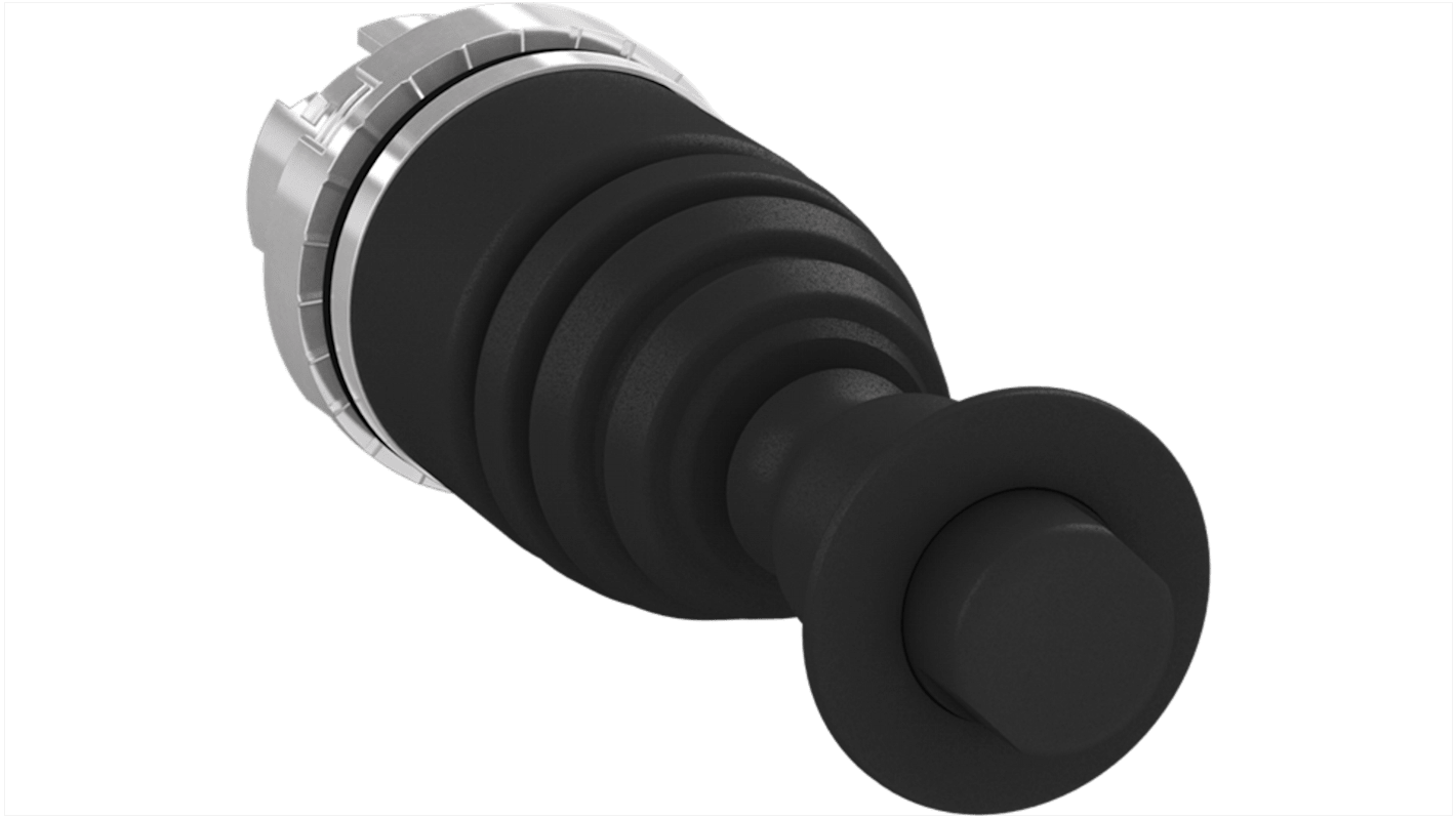 Pulsante instabile ABB 1SFA1, rotondo, nero, attuazione momentanea, grado di protezione IP66, codice 1SFA184711R9006.