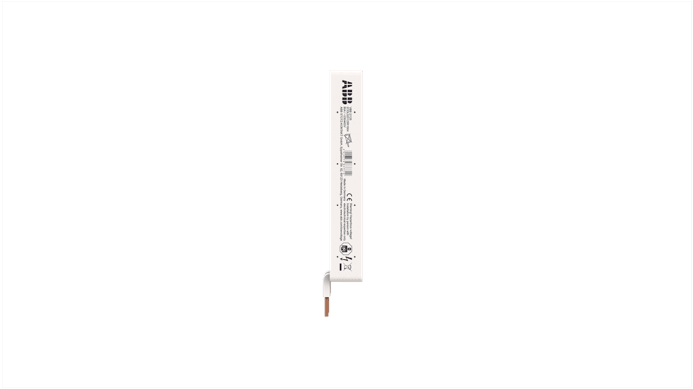 Barra di distribuzione verticale bifase ABB, corrente nominale 63 A, altezza 145 mm, distanza fila 125 mm, codice 2CDL020125R1004.