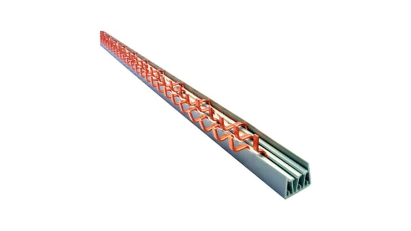 Barra di distribuzione ABB S200C, codice 2CDL804141R1055, 4 fasi, sezione 10 mm², lunghezza 1,016 metri, colore blu.