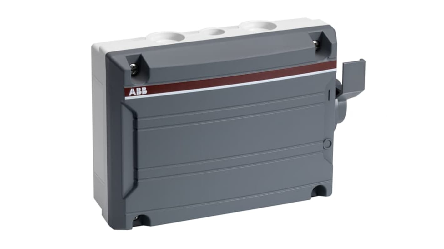 Sezionatore interruttore ABB 2CMA142406R1000, 6 poli, 25A, IP65, montaggio a vite, in policarbonato, maniglia bloccabile.