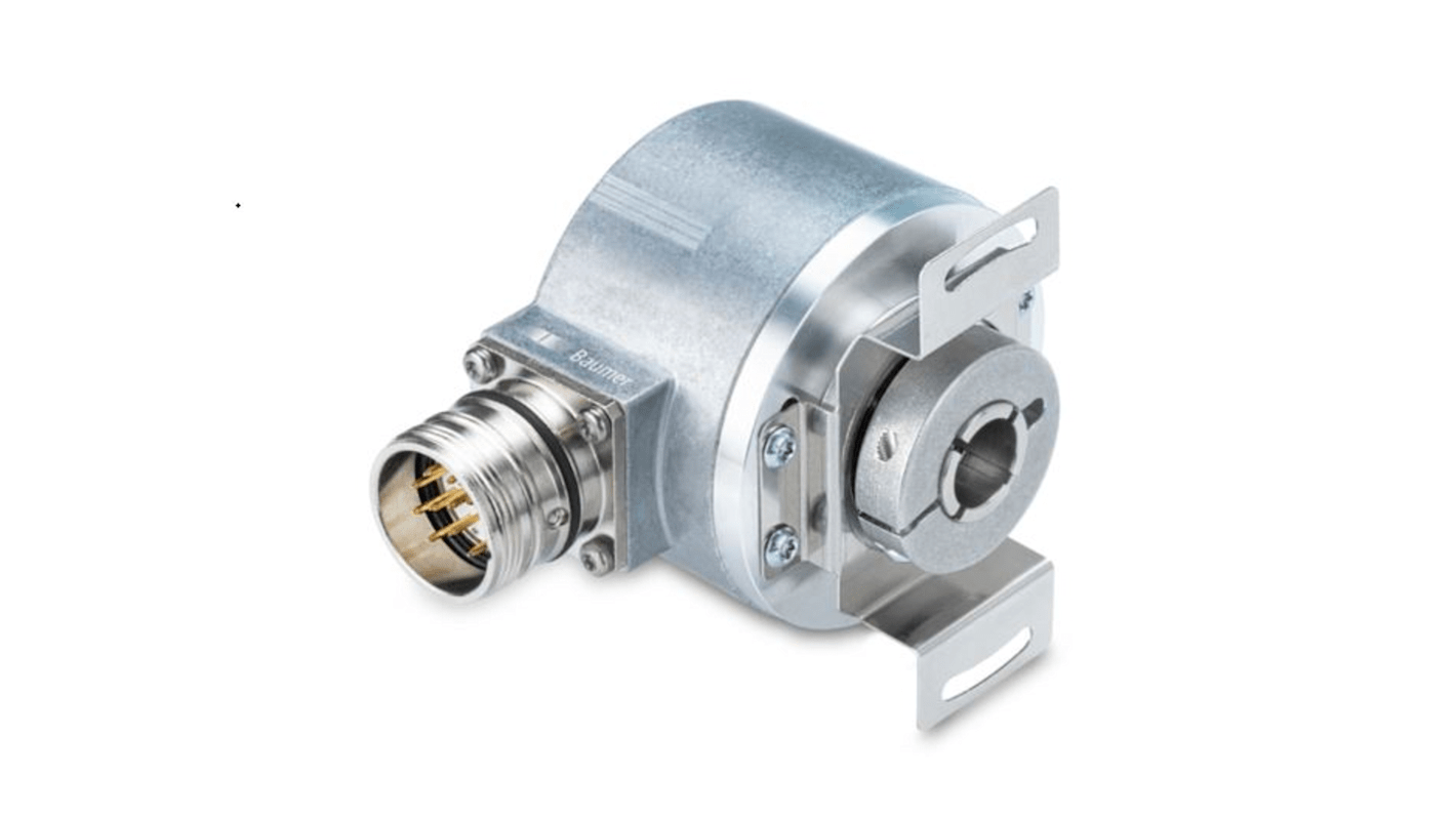 Encoder incrementale Baumer EIL580-BP12.5LQ.01024.A, 1024 impulsi, uscita HTL/push-pull, montaggio assiale, tecnologia ottica.