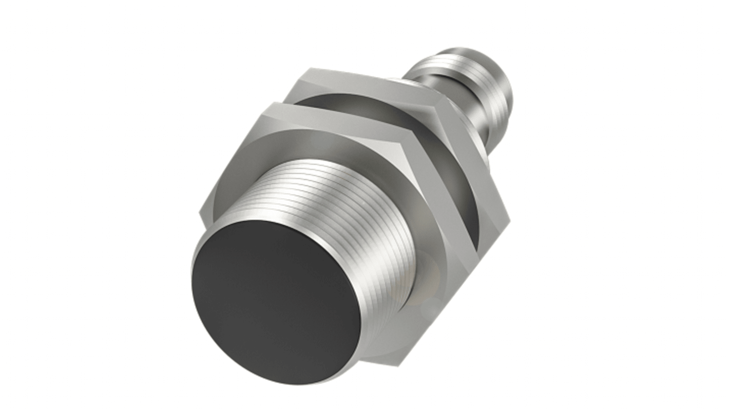 Sensore induttivo cilindrico BALLUFF BES04R3, PNP M18, rilevamento 6,4 mm, IP68, montaggio a filo, tensione 10-30 VCC.