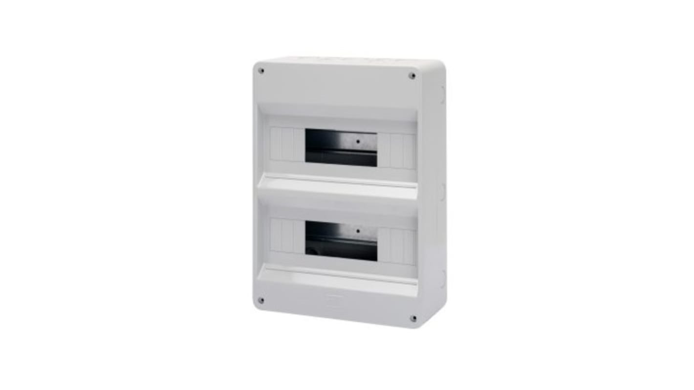 Contenitore impermeabile Gewiss GW40030, 16 vie, 125 A. Design elegante, cablaggio ordinato, integrabile con ogni arredamento.
