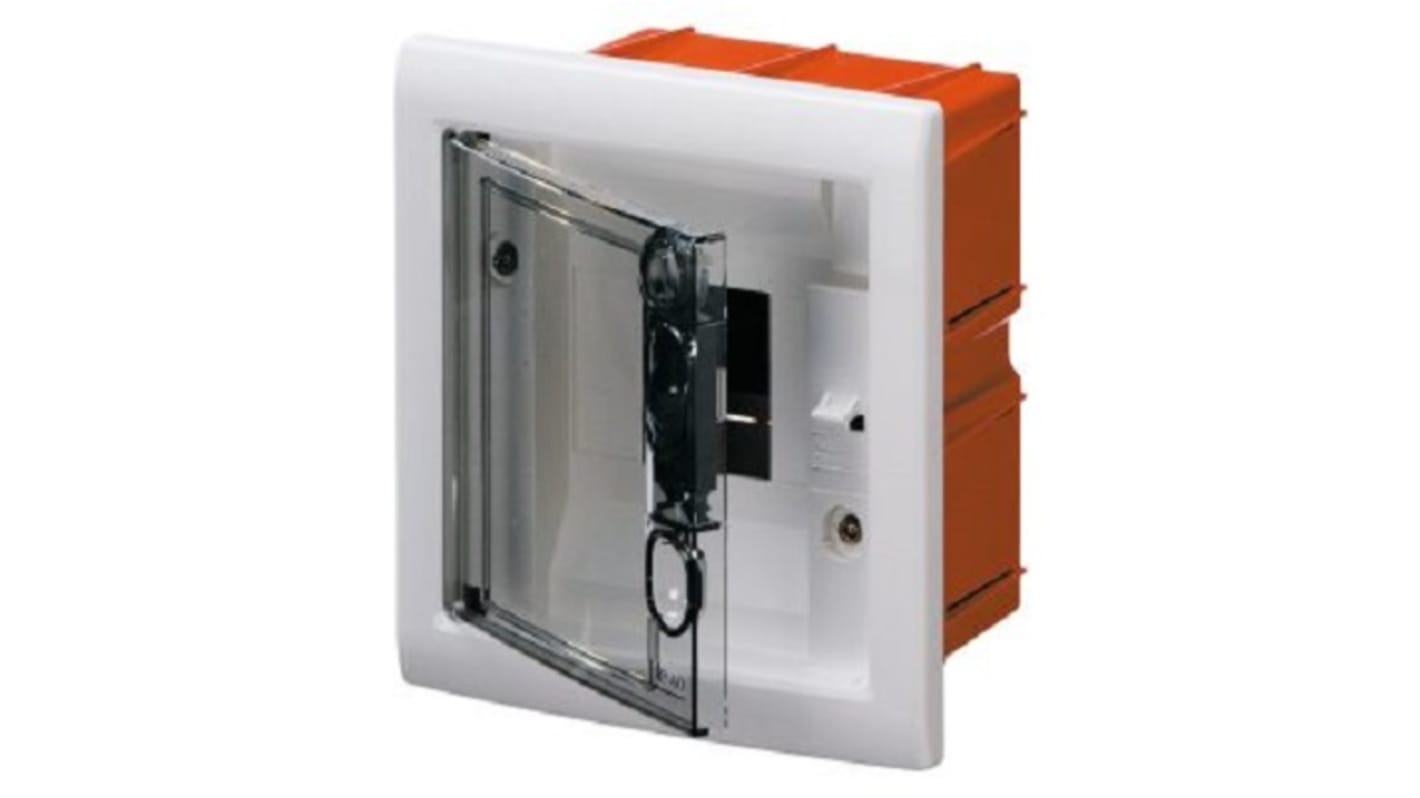Contenitore Gewiss GW40602 per montaggio a filo, 16 vie, 125 A, porta trasparente fumé, senza alogeni. Ideale per installazioni sicure e versatili.