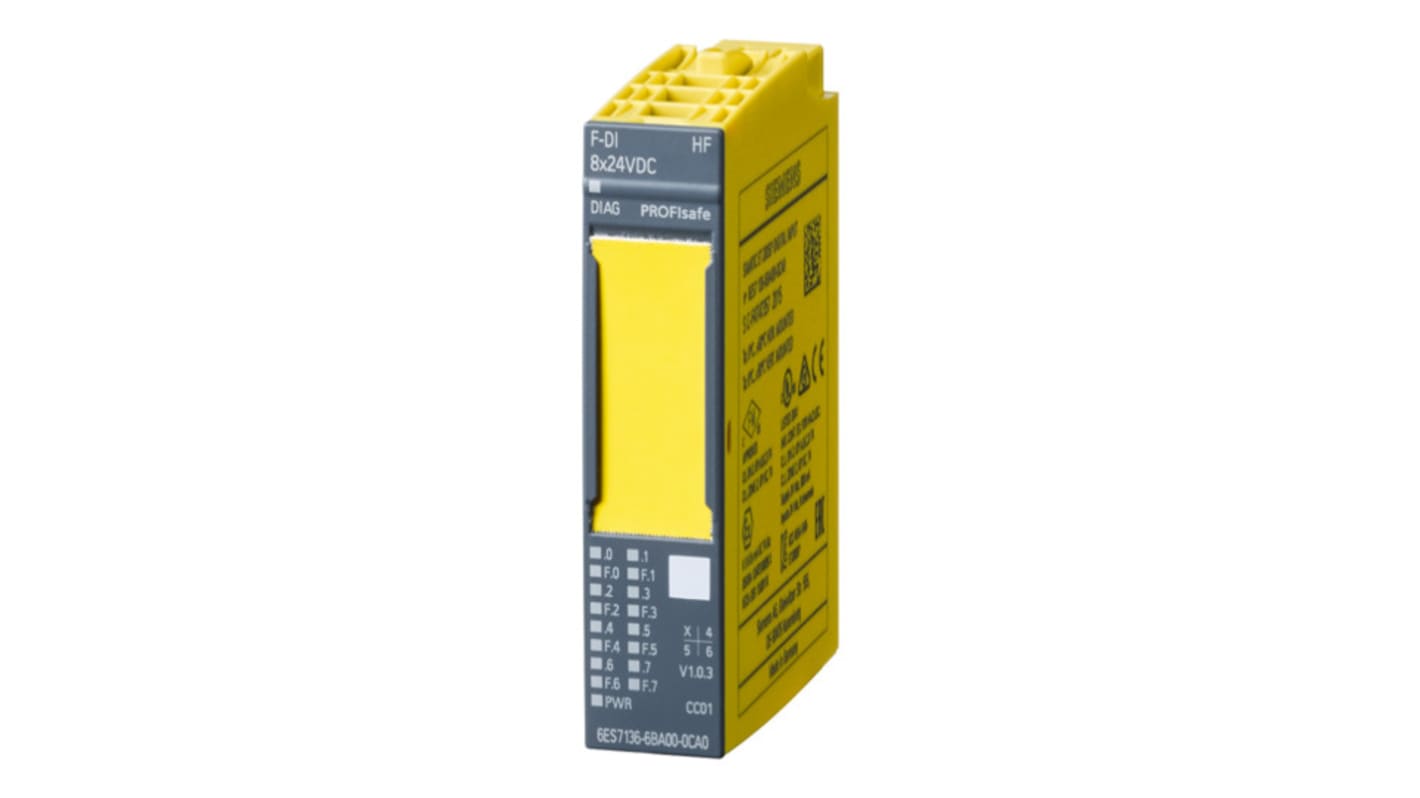 Modulo I/O Siemens SIMATIC ET 6ES7136-6BA01-0CA0 con 8 ingressi digitali e 8 uscite analogiche per sistemi di controllo efficienti.