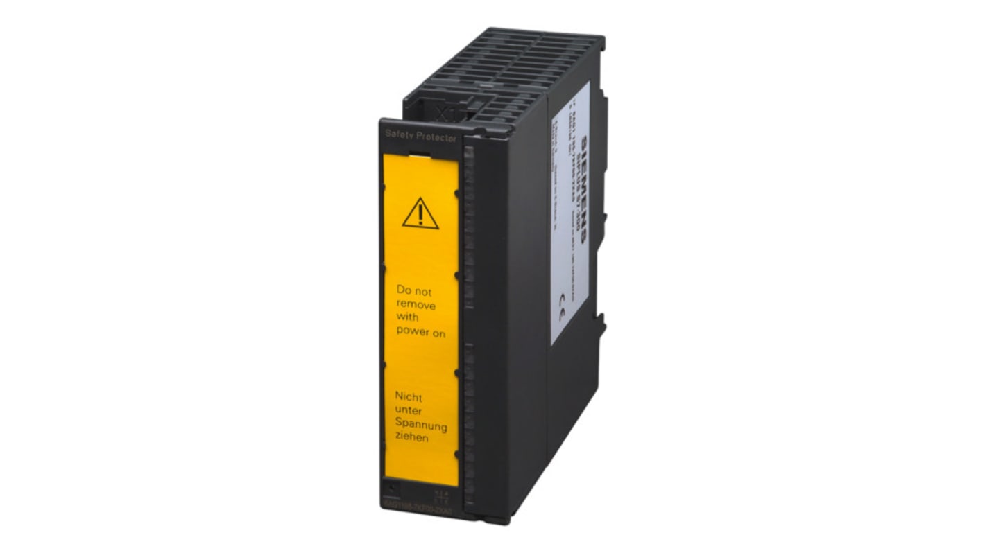 Dispositivo di protezione di sicurezza Siemens 6ES7195-7KF00-0XA0 per moduli F e standard, interfaccia ET 200M, peso 10 g.