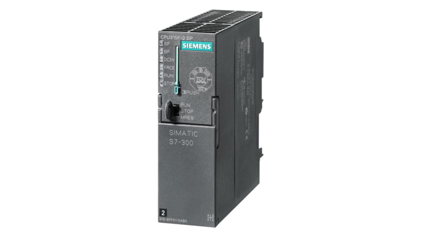 Modulo I/O Siemens 6ES7315-6FF04-0AB0, unità ausiliaria SIMATIC S7, 24 V CC, larghezza 40 mm, CPU 315F-2DP.