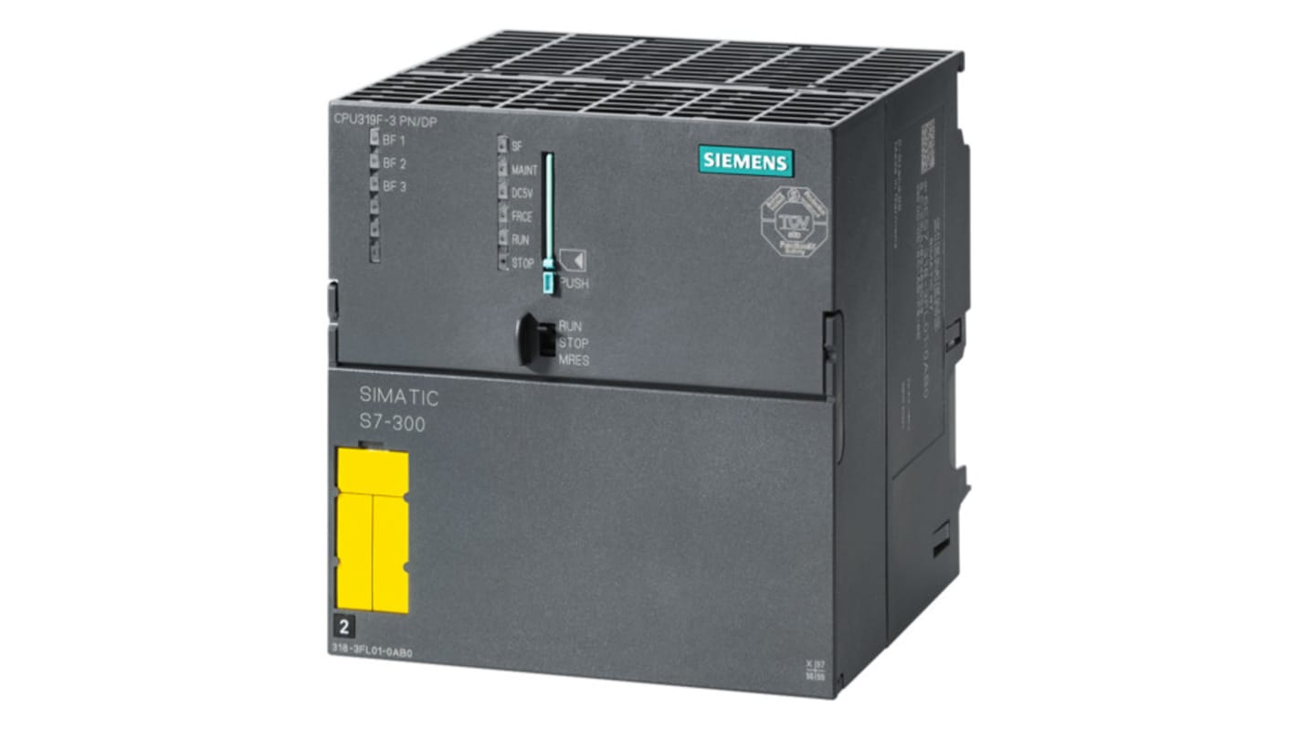 Modulo I/O Siemens 6ES7318-3FL01-0AB0 per PLC SIMATIC S7, 24 V, dimensioni 120 x 125 x 130 mm, interfacce Ethernet e PROFINET.