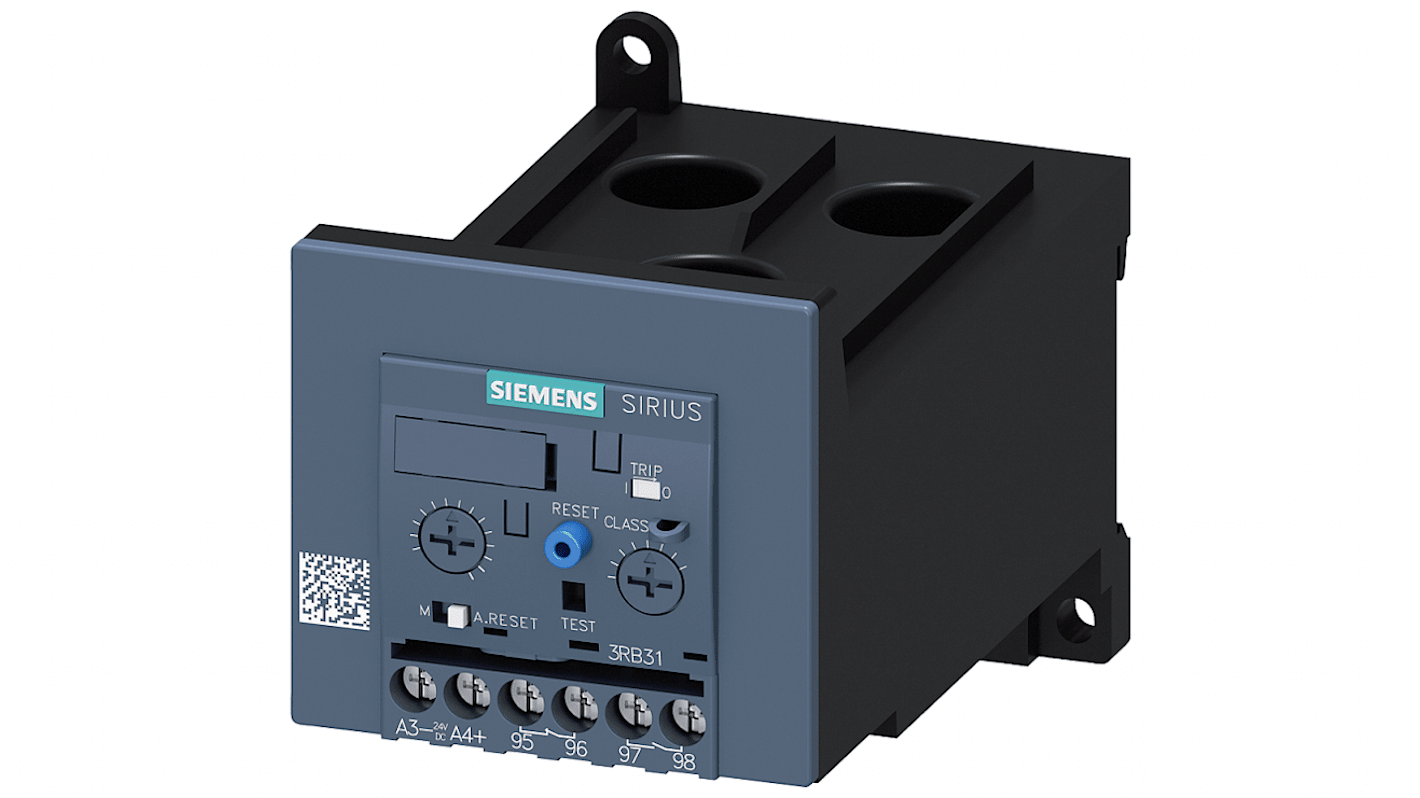 Relè contattore Siemens 3RU21161JJ0, 1NC/1NO, carico FLC 10 A, montaggio S00, potenza nominale 7,5 kW.