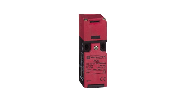 Interruttore di interblocco di sicurezza Telemecanique Sensors XCSPA591, IP67, 240V, 6A. Protezione affidabile per ambienti industriali.