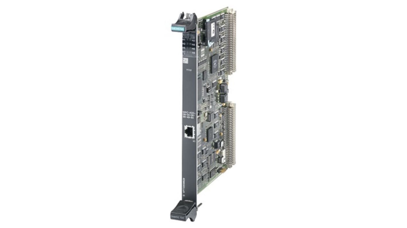Modulo di comunicazione Siemens 6DD16610AE1 per Ethernet industriale, compatibile con SIMATIC TDC, dimensioni 233 x 20 x 160 mm.