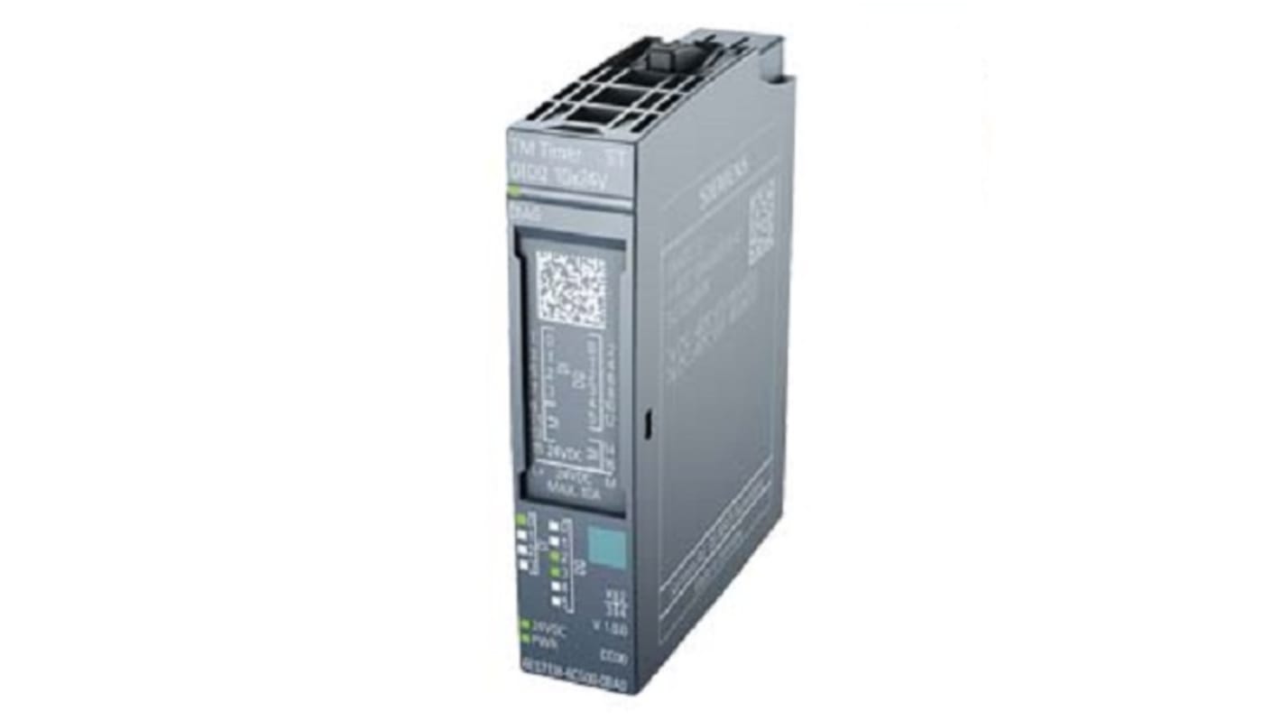 Modulo I/O digitale Siemens 6AG11386CG002BA0, 4 ingressi e 6 uscite, 24 V c.c., dimensioni 73 x 15 x 58 mm.