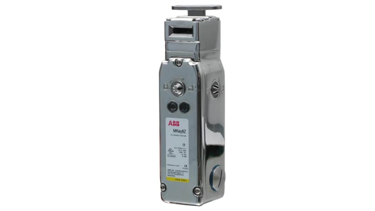 ABB interruttore di interblocco di sicurezza MKey8Z, 24 V c.c., contenitore in acciaio inox, grado di protezione IP67, 3 ingressi M20.