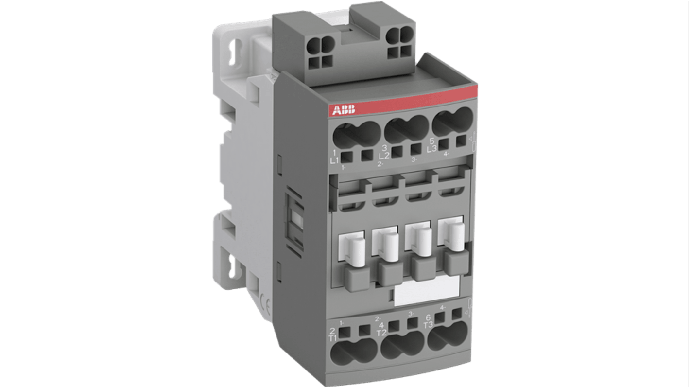Contattore ABB 1SBL237005R1200, tripolare 3NO, 45 A, 15 kW, tensione bobina 48-130 V, grado di protezione IP20.