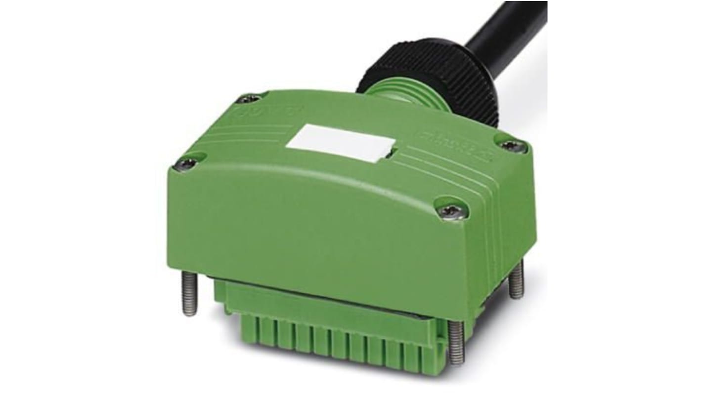 Custodia per connettore Phoenix Contact 1516645, connettore femmina M12, 6 slot, IP65/IP67, montaggio a vite a 180°.