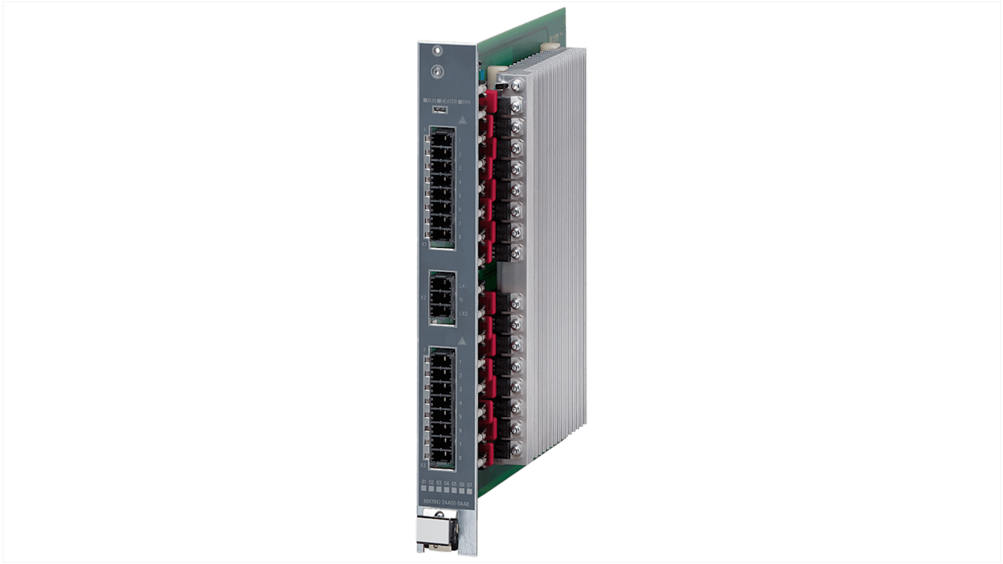Modulo di distribuzione alimentazione Siemens 6BK19422AA000AA0, SIPLUS HCS4200, 16 uscite digitali, montaggio su rack, IP20. Dimensioni 12,3 x 14,7 x 4,2 pollici.