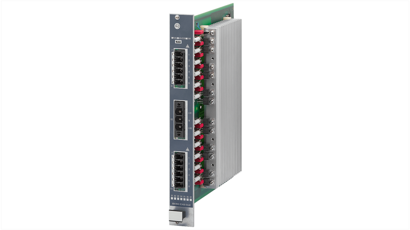 Modulo di distribuzione alimentazione Siemens 6BK19422CA000AA1, SIPLUS HCS4200, 12 uscite, montaggio verticale, IP20.