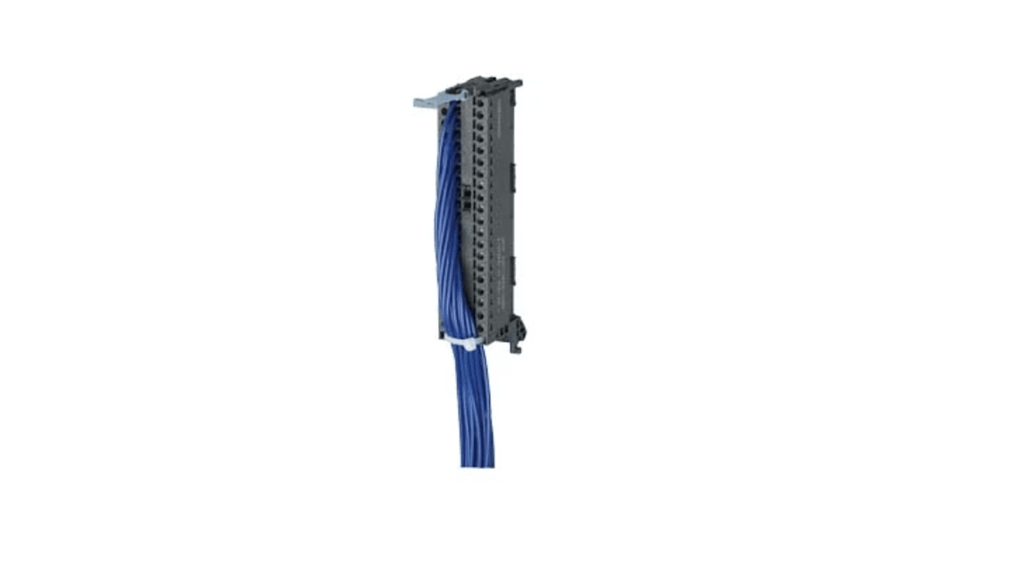 Connettore anteriore Siemens 6ES79225BC500HB0 per S7-1500, cavo blu H05Z-K, lunghezza 2,5 m, 20 canali, 40 poli.