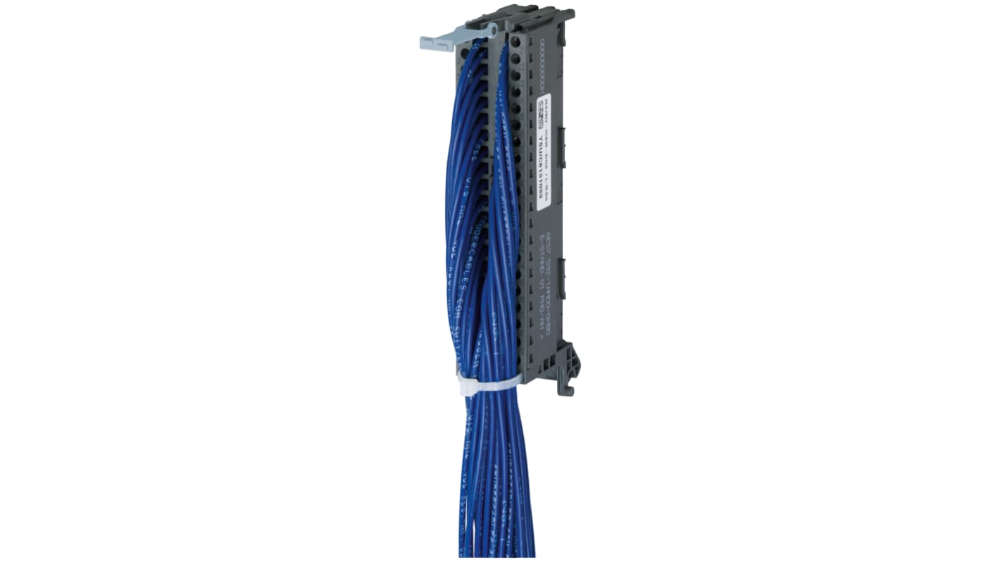 Connettore anteriore Siemens 6ES79225BC500HC0 per SIMATIC S7-1500, cavo blu H05Z-K, lunghezza 2,5 m, 40 poli, terminale a vite.