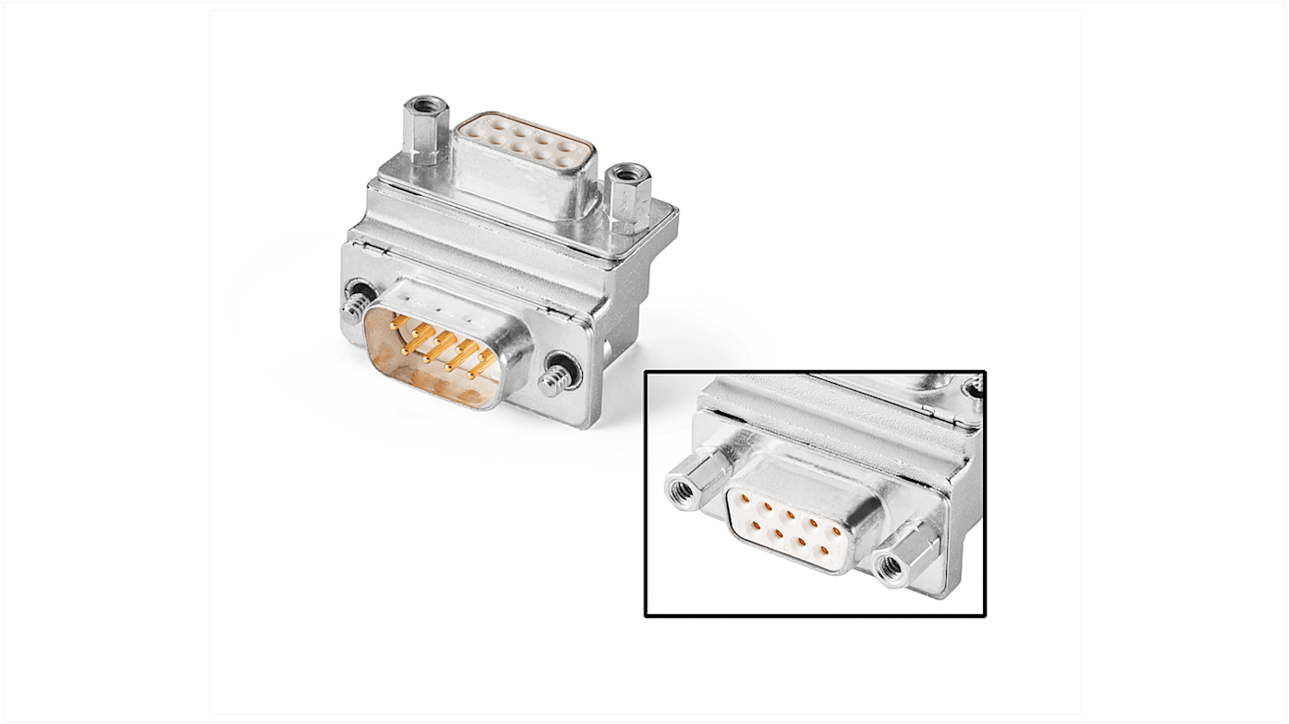 Adattatore angolare Siemens 6AV66718XD000AX0 per HMI, compatibile con RS485/422 e RS232, montaggio su PLC S7.