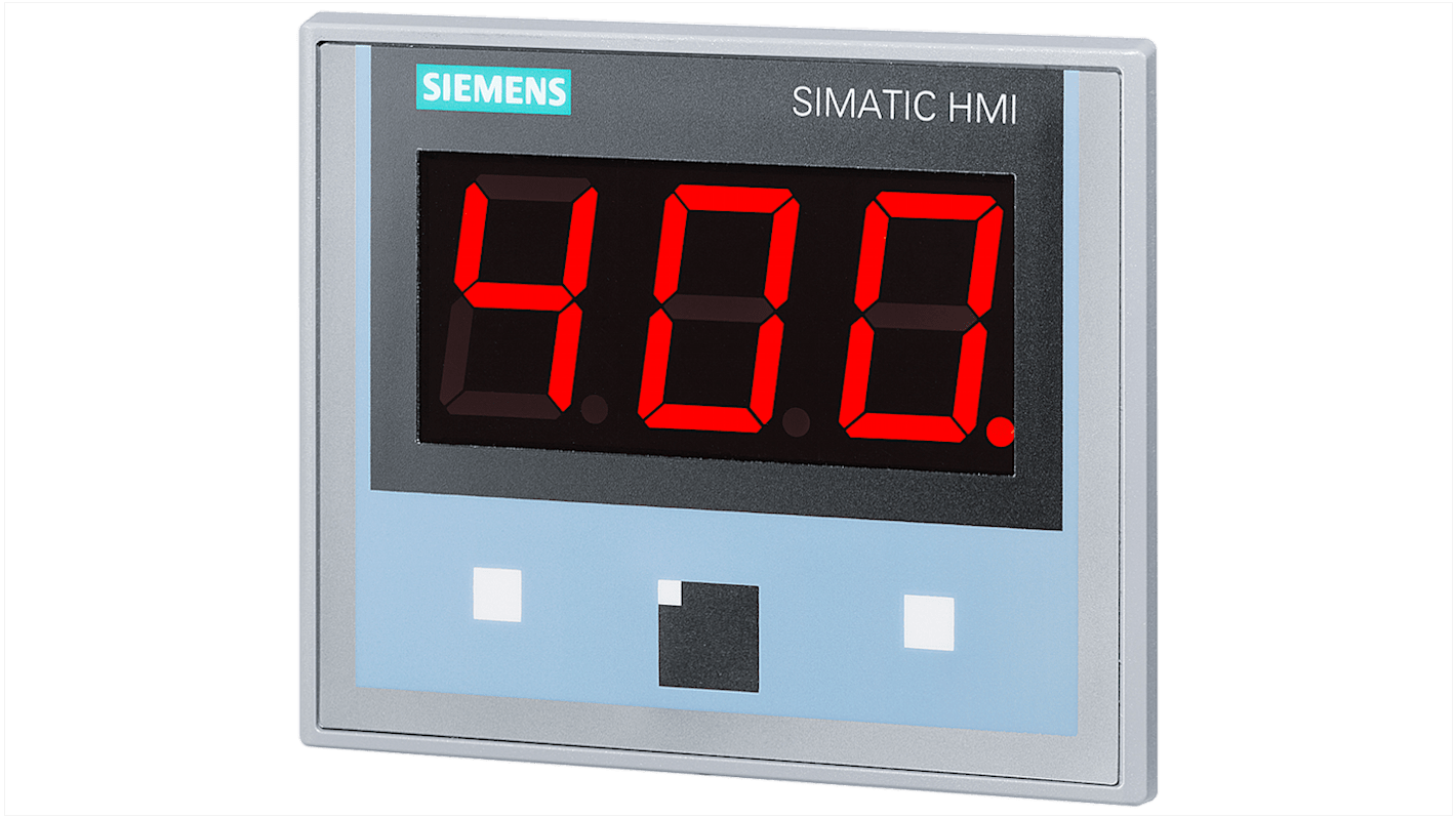Unità display a infrarossi HMI Siemens 6ES72920AA501AA0, 3 display a sette segmenti, dimensioni 140 x 116 mm, compatibile PROFINET.