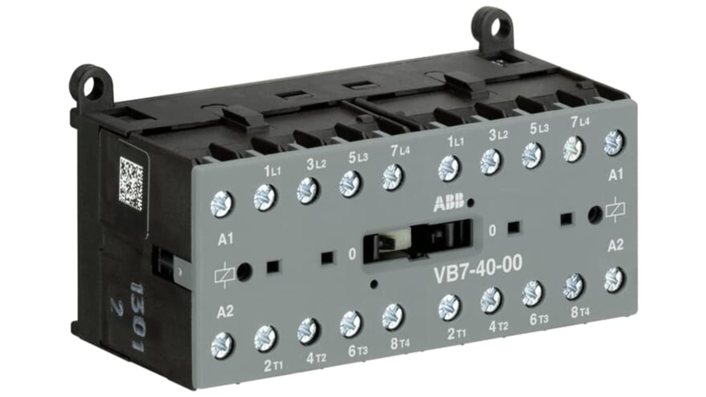 Contattore ABB GJL1311901R0002, 4 poli, 20 A, bobina 42 V c.a., grado di protezione IP20, per applicazioni industriali.
