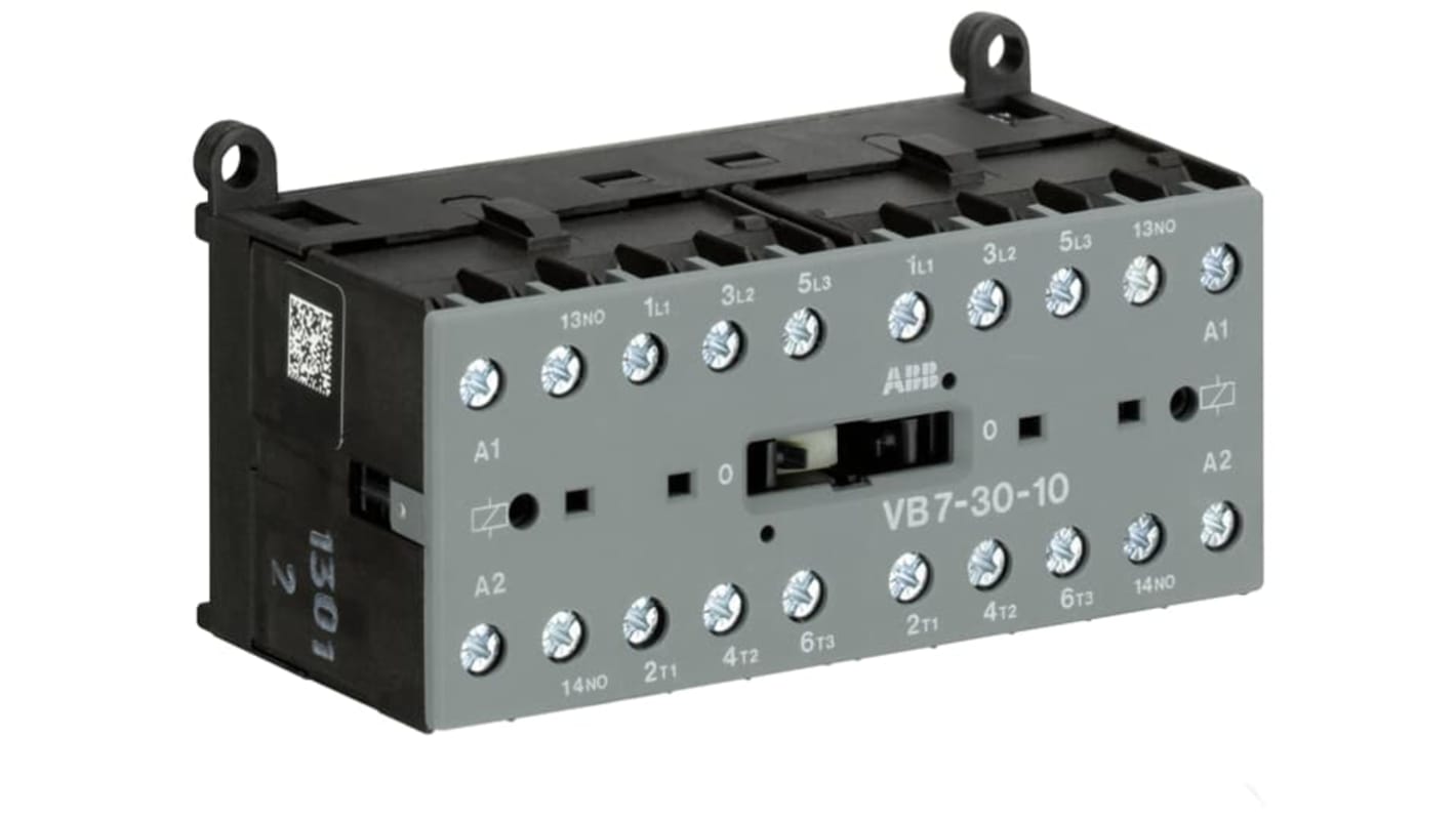 Contattore ABB GJL1311901R0102, 3 poli, 20 A, 4 contatti NO, IP20, per tensione 42 V c.a., temperatura -20/+55 °C.