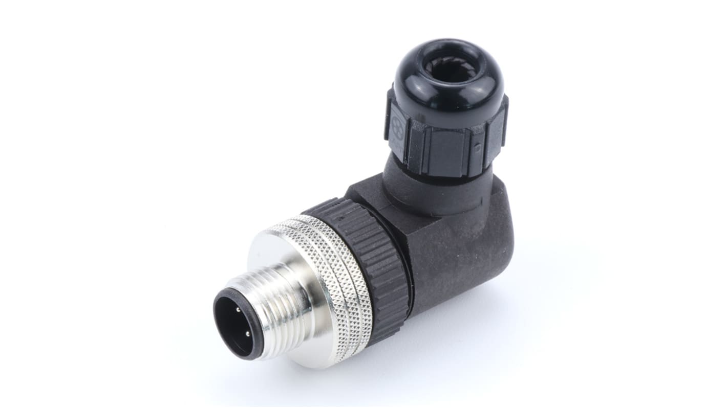 Connettore circolare maschio Molex Micro-Change M12, 4 poli, PG7, 90°, 18 AWG - Ideale per cavi patch personalizzati e dispositivi di campo.