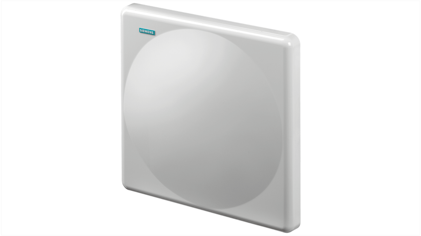 Antenna wireless Siemens 6GK57938DJ000AA0, serie Scalance, guadagno 18 dBi, montaggio a parete, dimensioni 7,49 x 7,49 x 1,21 pollici.