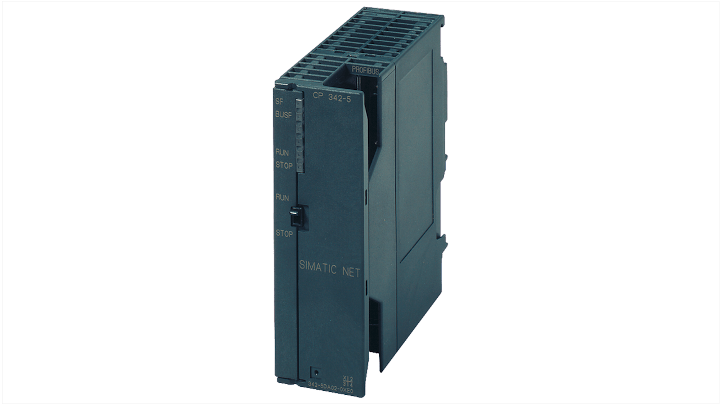 Modulo di comunicazione Siemens 6GK7342-5DA03-0XE0 per SIMATIC S7-300 PROFIBUS DP - 24V c.c. - 95% umidità - Velocità dati 12 Mbit/s - Protezione IP20 - Ideale per automazione e robotica.