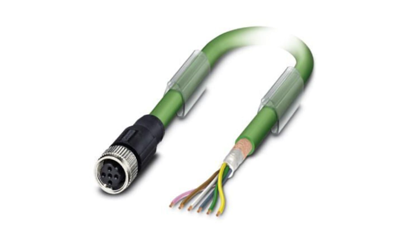 Cavo bus INTERBUS Phoenix Contact 1507120, 5 cond. M12 Femmina/Femmina, L. 5m - 16 Mbps, 48V c.a./60V c.c. - Ideale per applicazioni industriali.