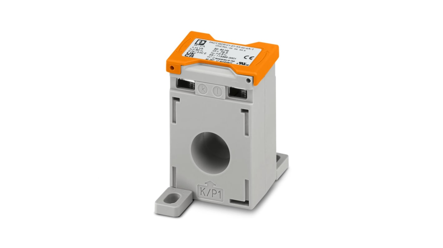 Trasformatore di corrente Phoenix Contact 2277019, ingresso 50 A, uscita 5 A, foro 21 mm, classe di precisione 1.